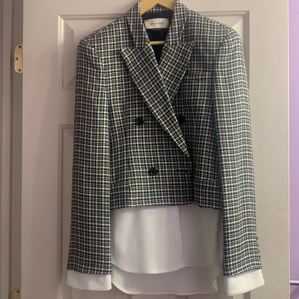 Black and White Hellessy Blazer with sleeves